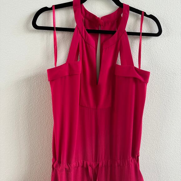 BCBGMaxAzria Red Hot Cut Out Calhoun Jumpsuit Size Small New - Picture 8 of 9
